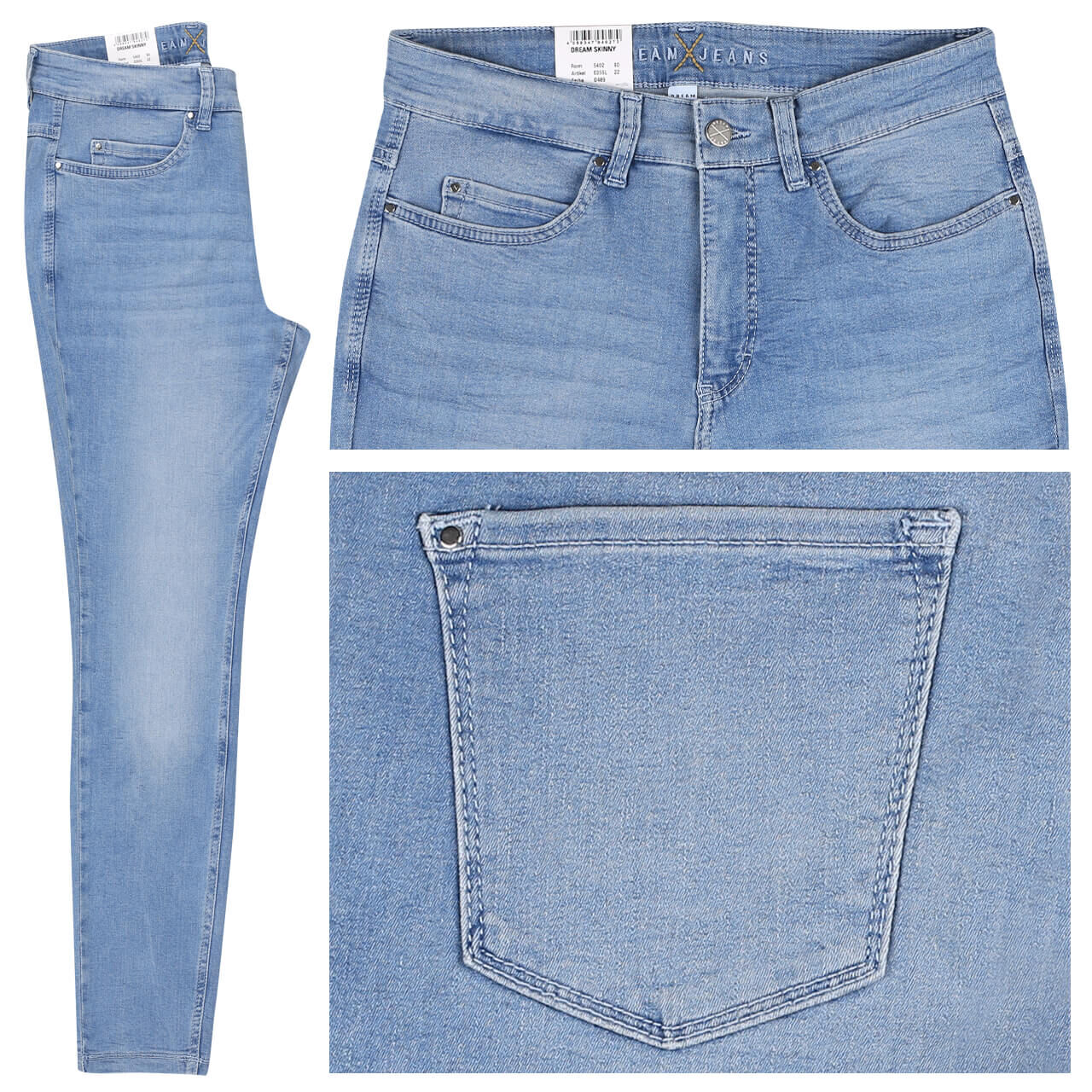 MAC Jeans Dream Skinny für Damen in Himmelblau, FarbNr.: D489
