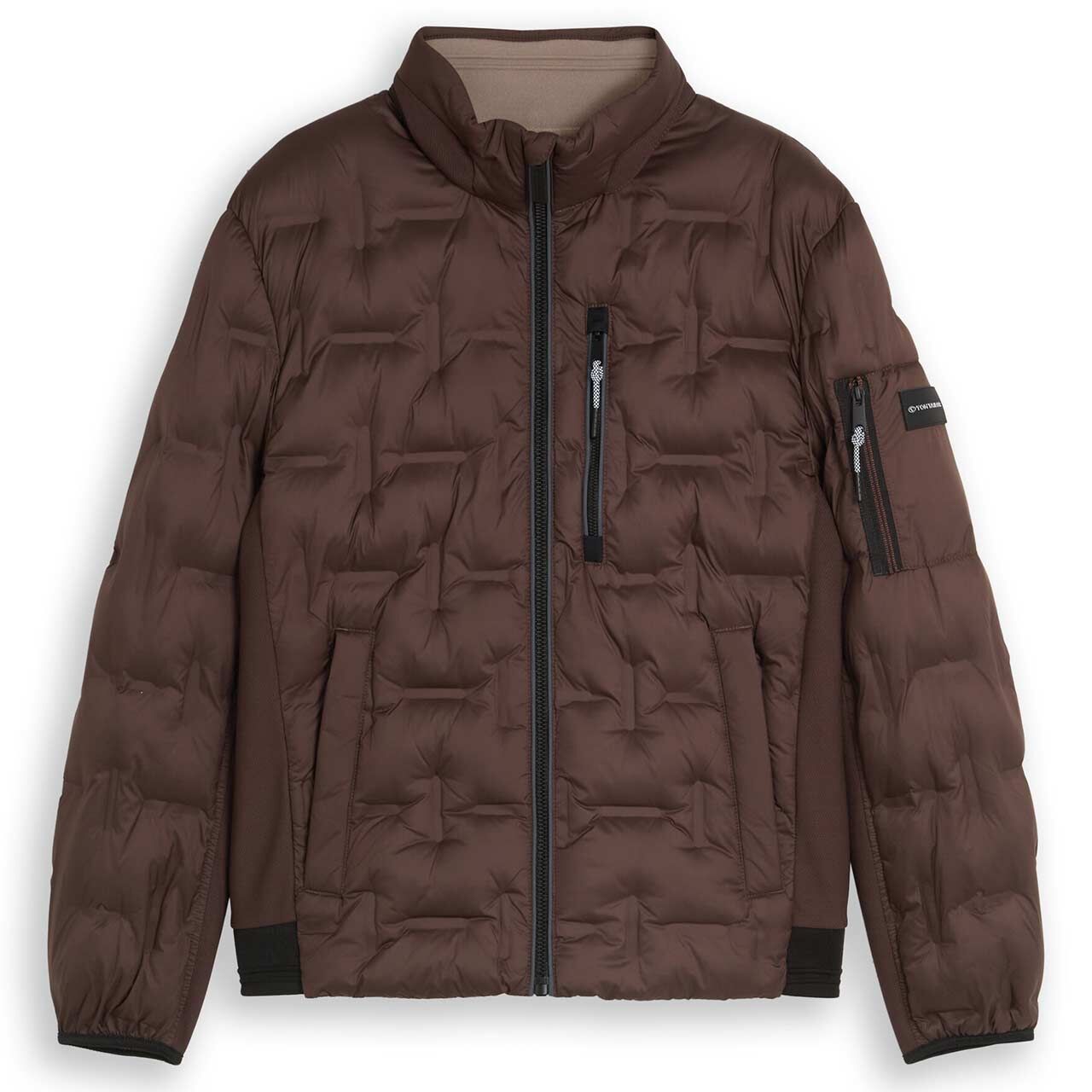 Tom Tailor Herren Jacke Decorative Hybrid Jacket java dark brown