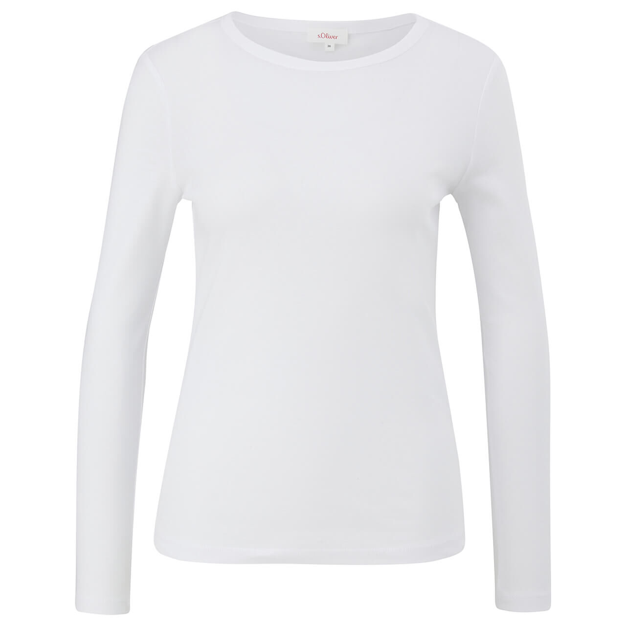 s.Oliver Damen Langarm Shirt shiny white s.Oliver Damen Langarm Shirt shiny white