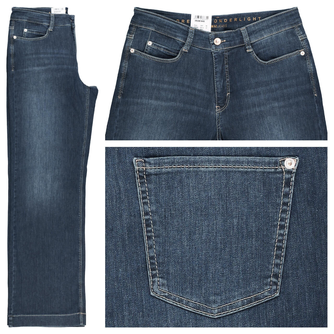 MAC Dream Wide Jeans blue lightly used wash MAC Dream Wide Jeans blue lightly used wash