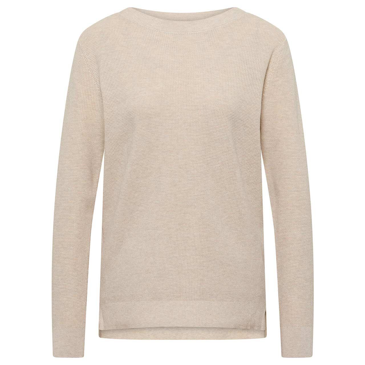 Cecil Damen Pullover Structured Boatneck egg beige melange