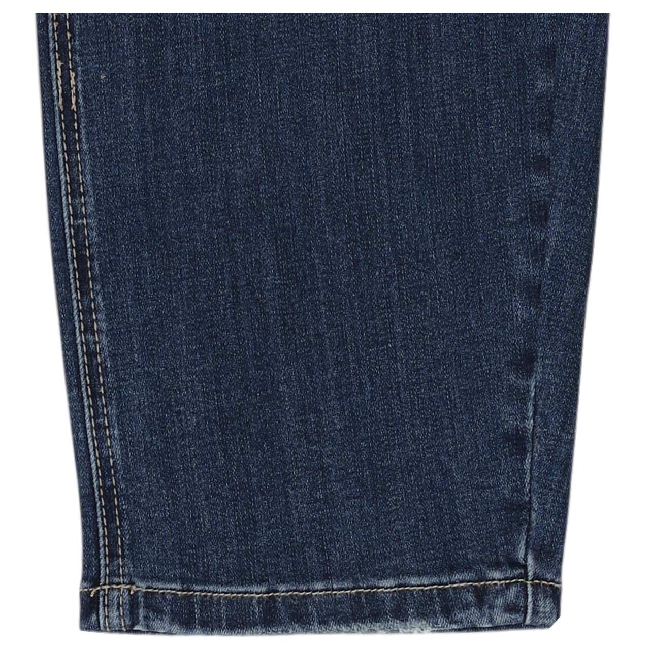 Lollipop 7/8 Jeansvon Senoritas ICON in Dunkelblau angewaschen, Detailansicht Saum