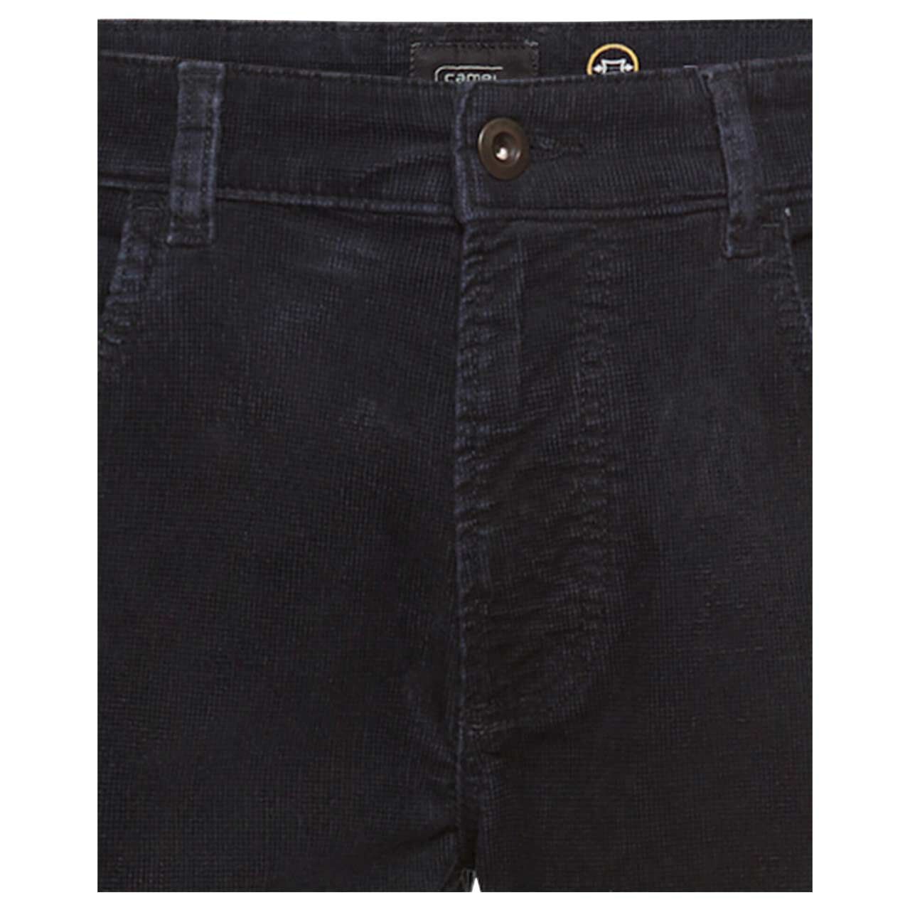 Herren Baumwollhose Houston von Camel active in Dunkelblau, detaillierte Vorderansicht