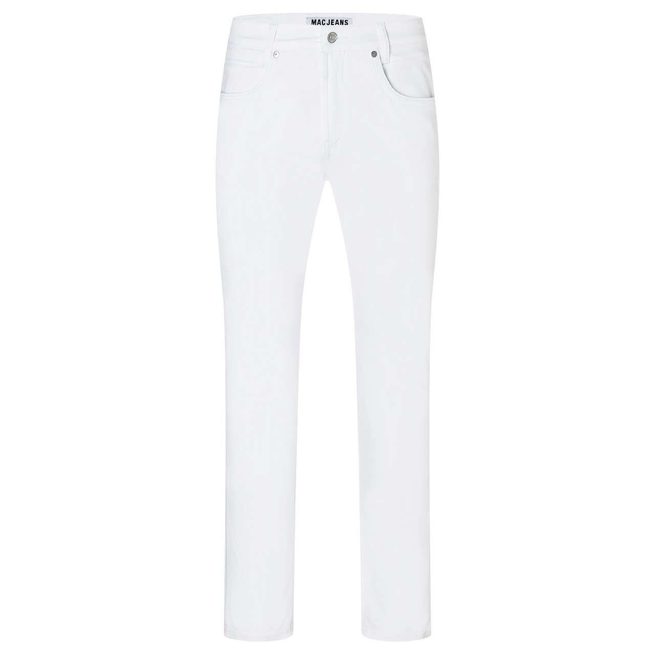 Stretch Herrenjeans Arne Pipe von MAC in Weiß, Vorderansicht
