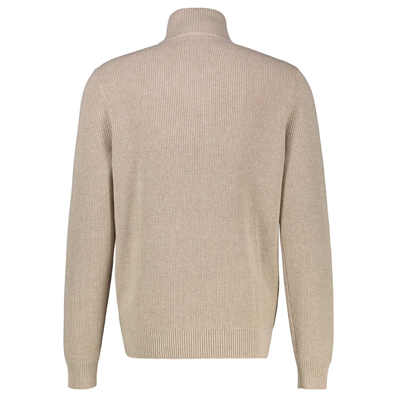 Herren Strickjacke von Lerros in Beige meliert, Rückansicht