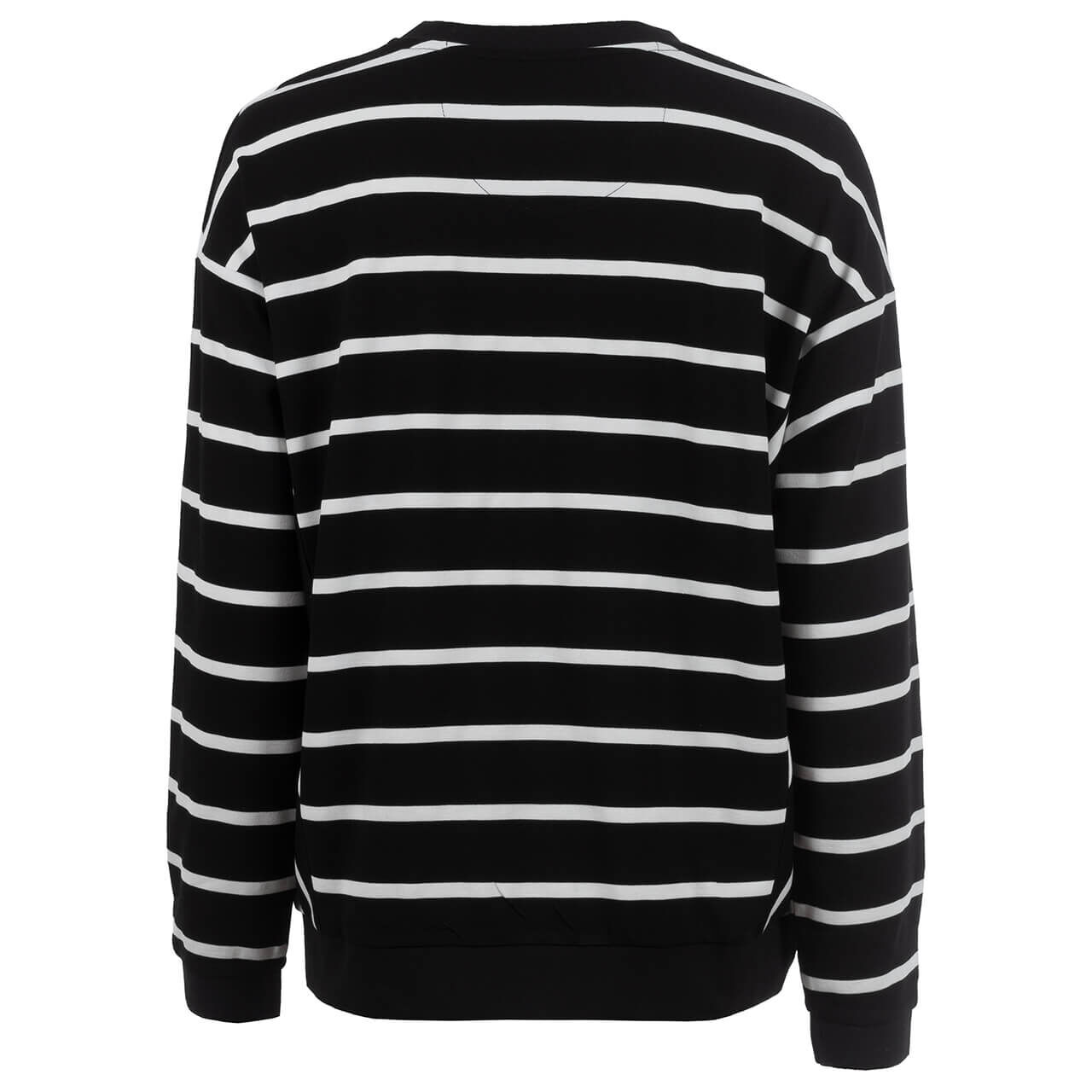 Soquesto Damen Sweatshirt black with white stripes