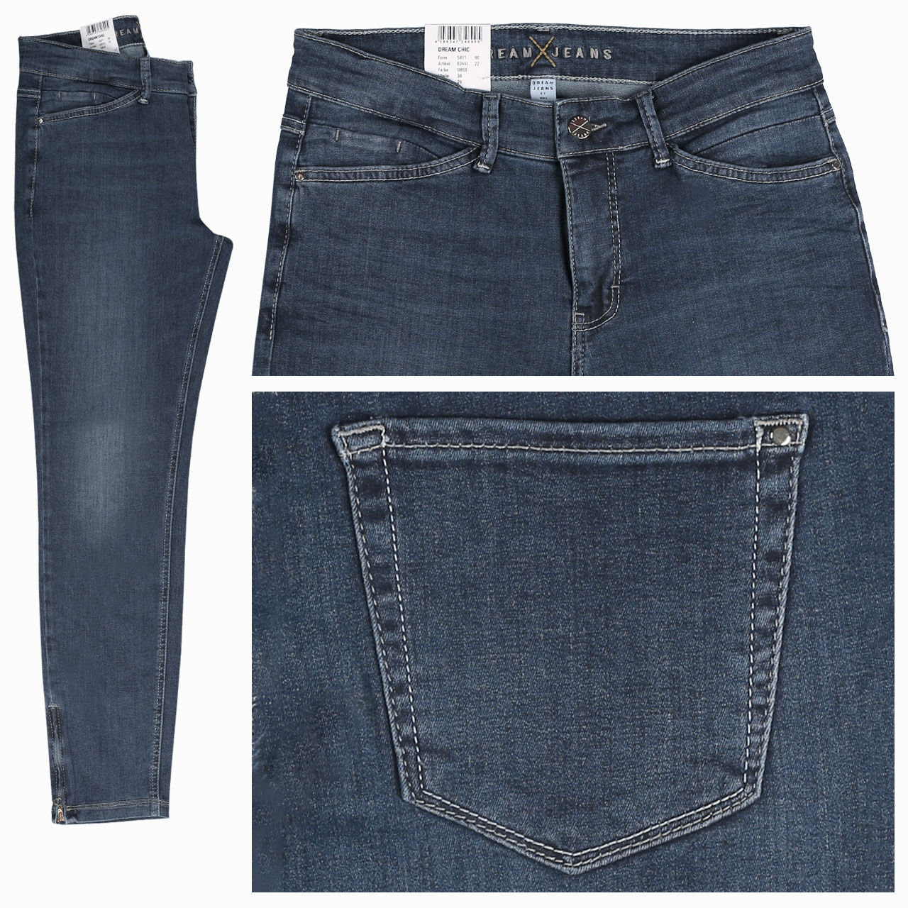 mac-jeans-dreamchic-darkused-d853eBFPMTpiGhk9q MAC Jeans Dream Chic für Damen in Dunkelblau verwaschen, FarbNr.: D853