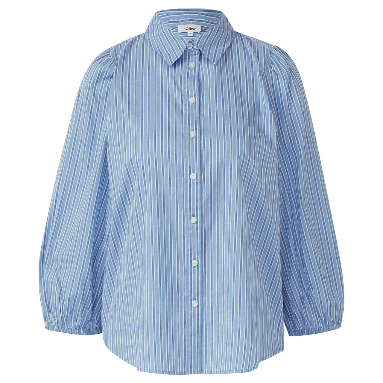 s.Oliver Damen 3/4 Arm Bluse powder blue stripe