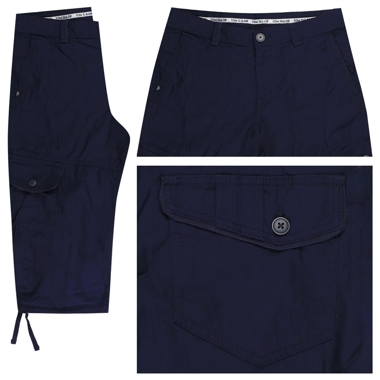 Tom Tailor Max 3/4 Cargo Baumwollhose für Herren in Dunkelblau, FarbNr.: 10932