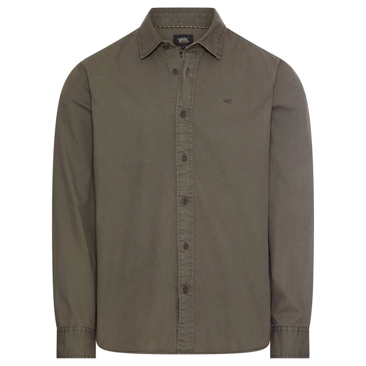 Camel active Herren Langarm Hemd olive brown