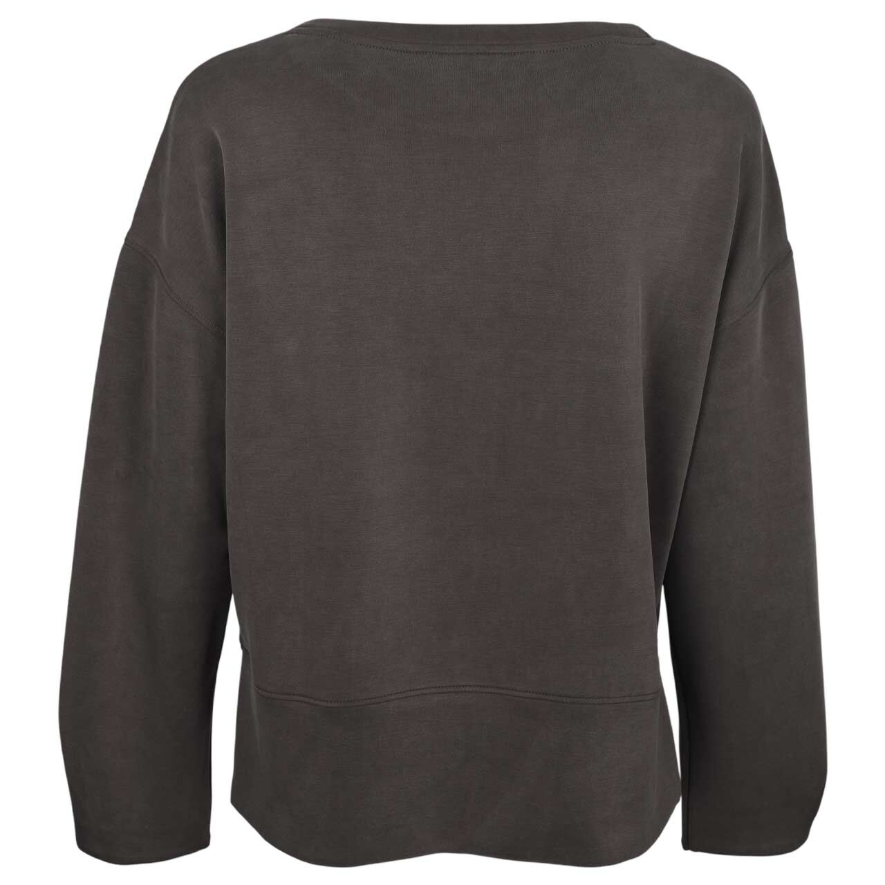 Damen Sweatshirt von Comma in Dunkelbraun, Rückansicht