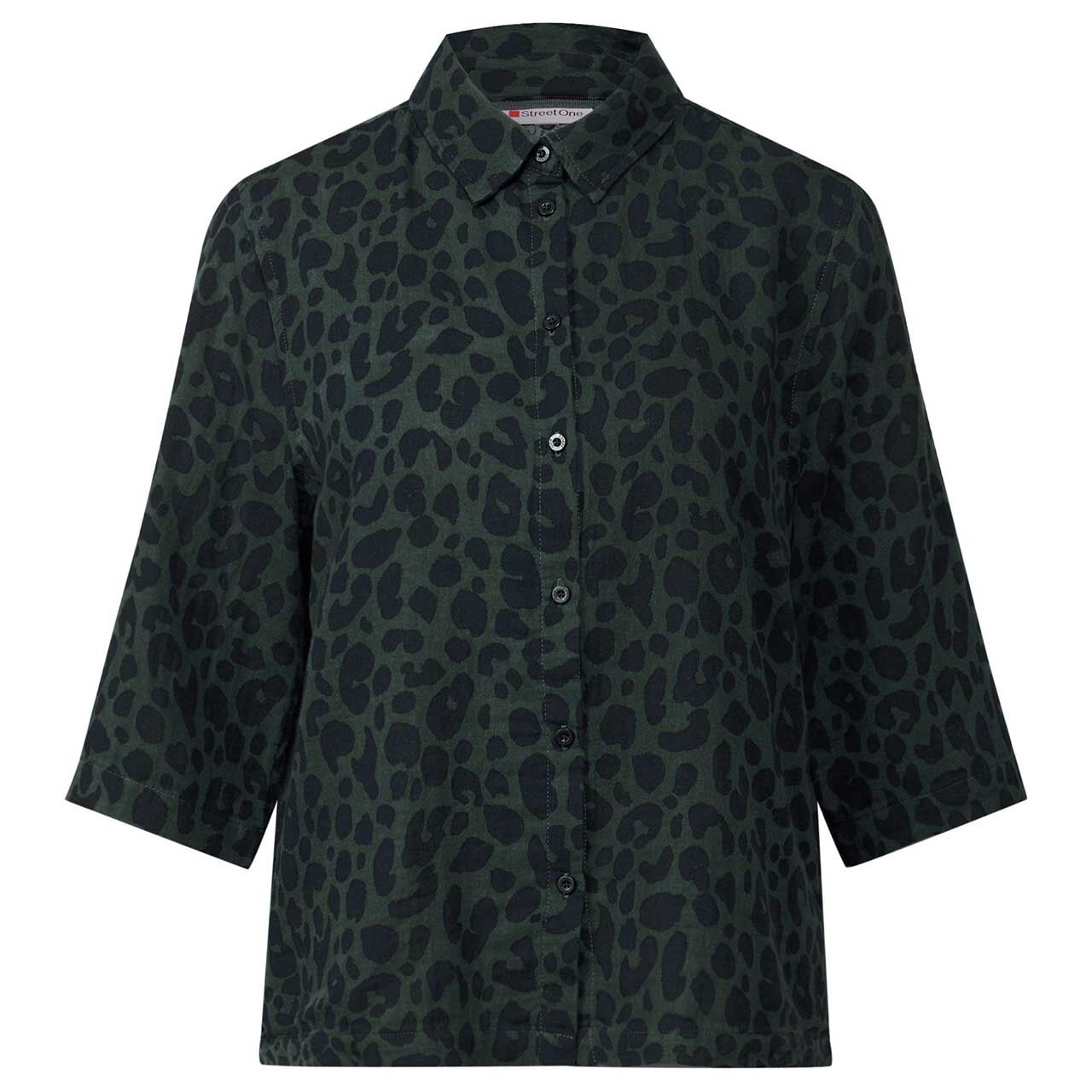 Street One Damen 3/4 Arm Bluse Musselin mid green