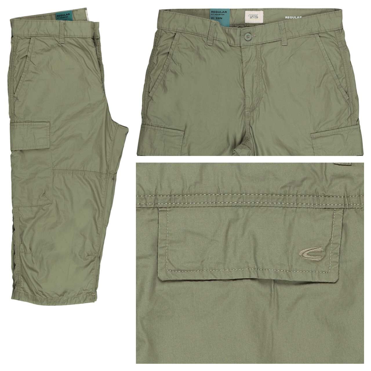 Camel active Houston 3/4 Long Cargo Baumwollhose dusty khaki