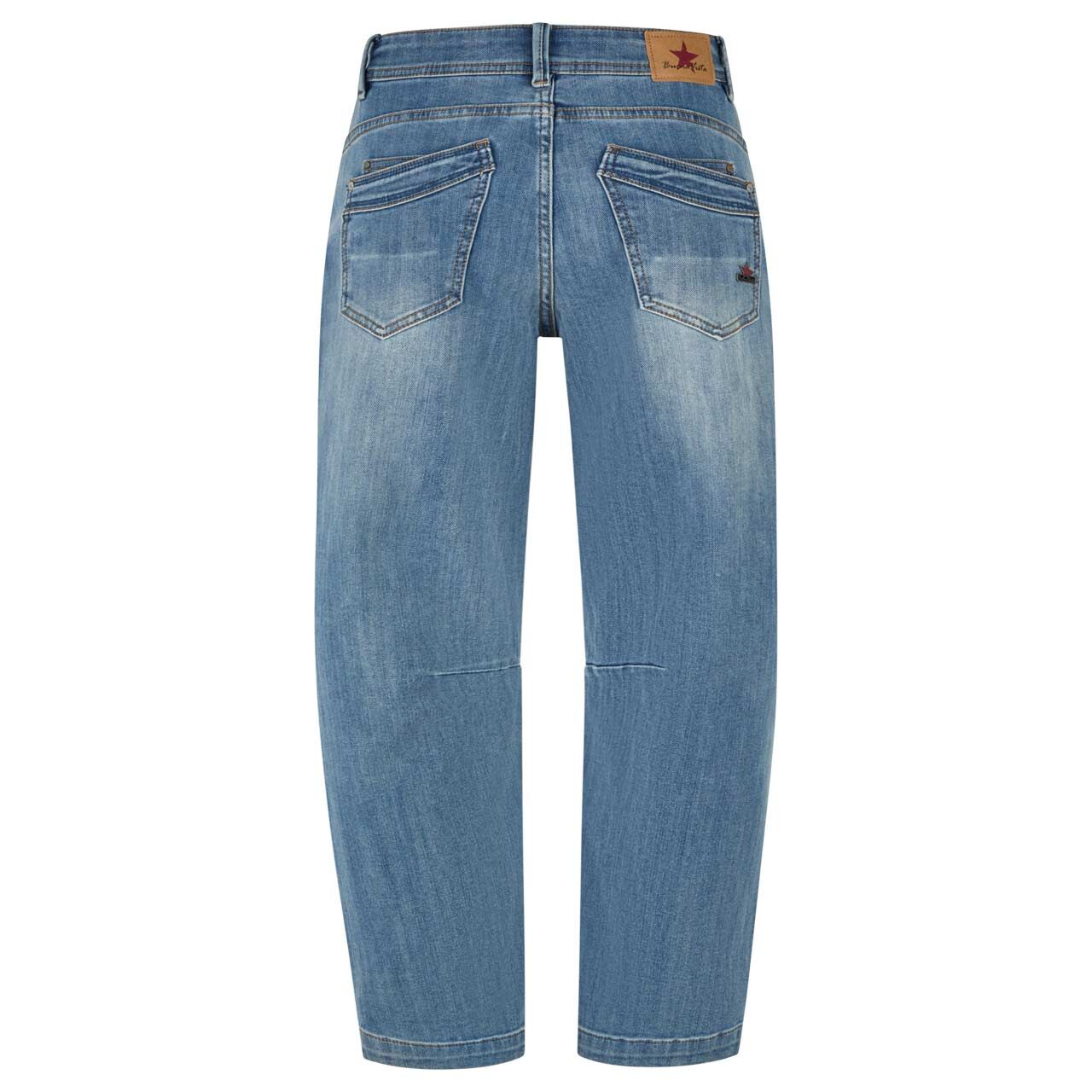 Damenjeans Malibu 7/8 Relaxed Stretch Denim von Buena Vista in Blau angewaschen, Rückansicht