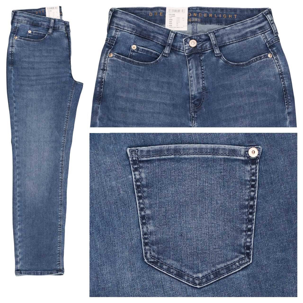 MAC Dream Cropped 7/8 Jeans mid light blue wash wonderlight