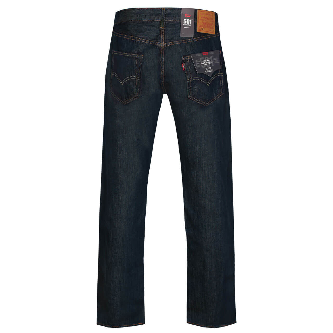 levis-jeans-501-bluestonewash-0162-hinten Herren Jeans 501® von Levi's® in Dunkelblau, Rückansicht