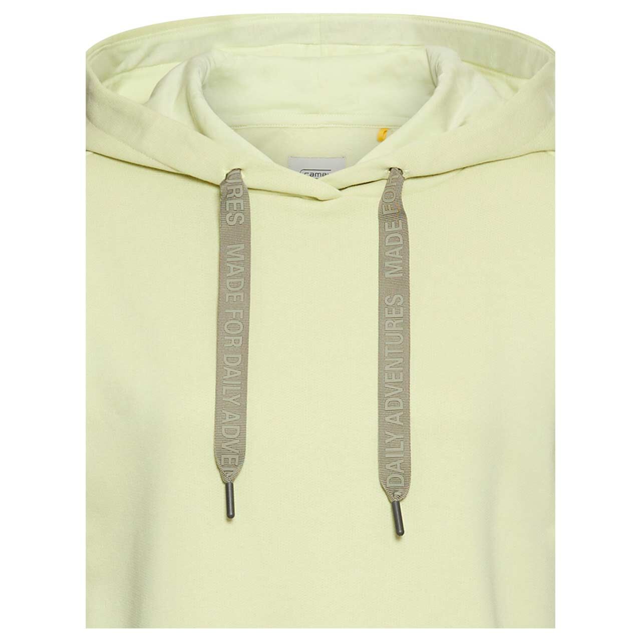 Damen Hoodie Sweatshirt von Camel active in Grün-Gelb, detaillierte Vorderansicht