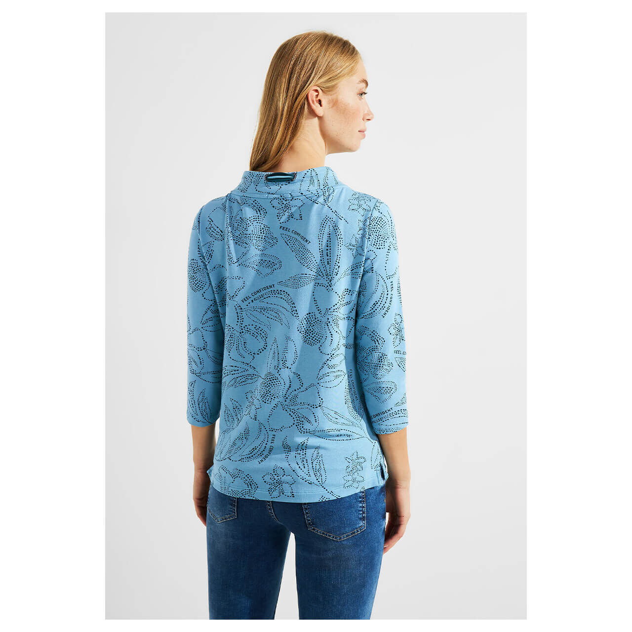 Cecil 3/4 Arm Shirt High Collar adriatic blue
