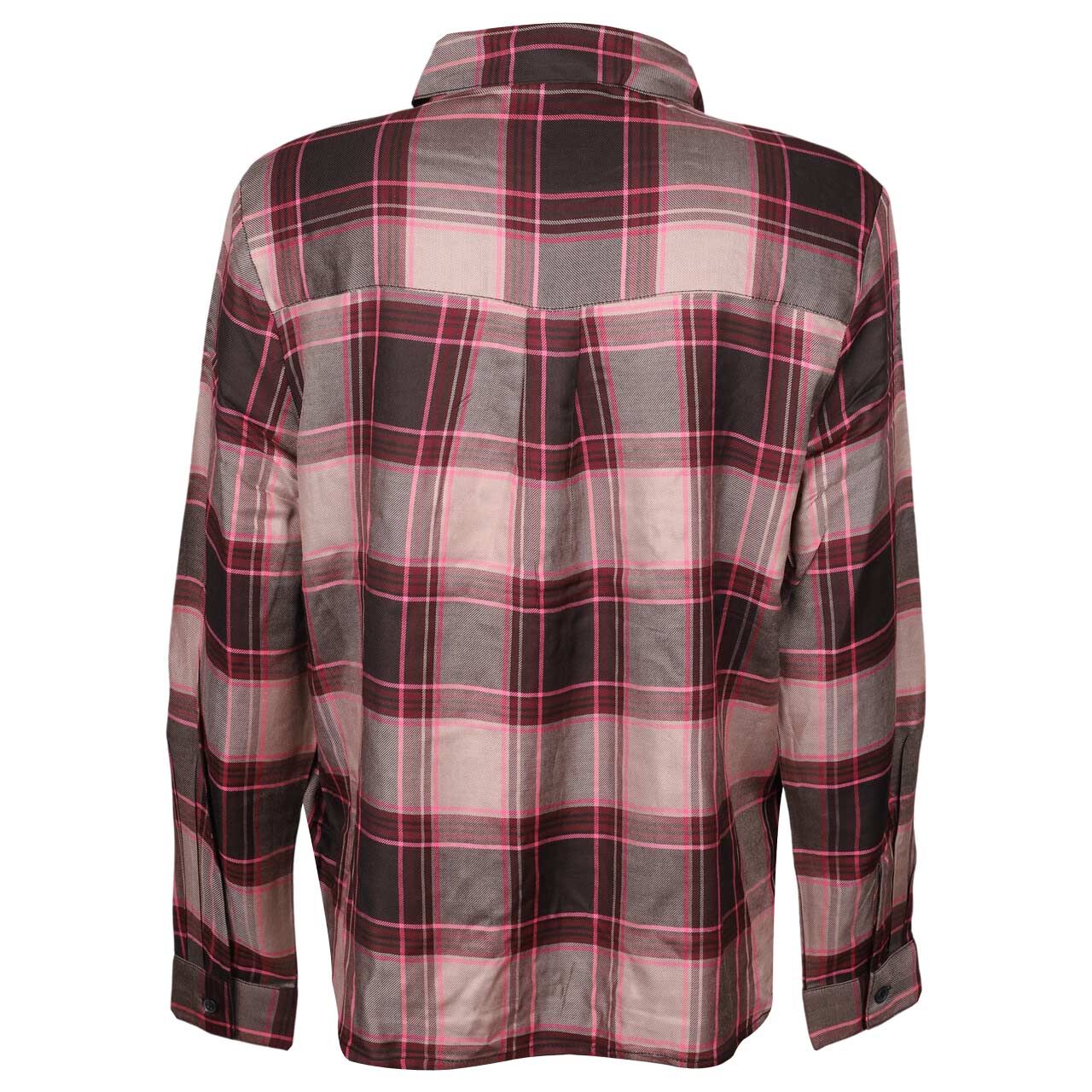 Damen Langarm Bluse Multicolor Check von Street One in Beige kariert, Rückansicht