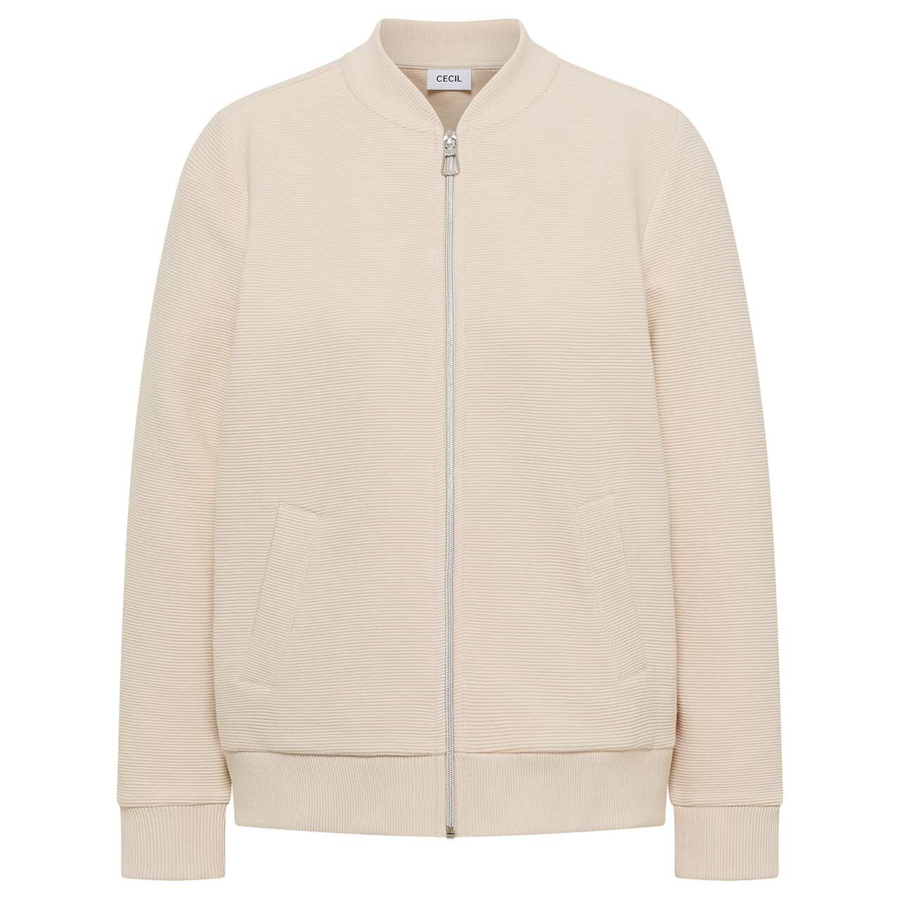 Cecil Damen Shirtjacke Ottoman Piping smooth sand beige