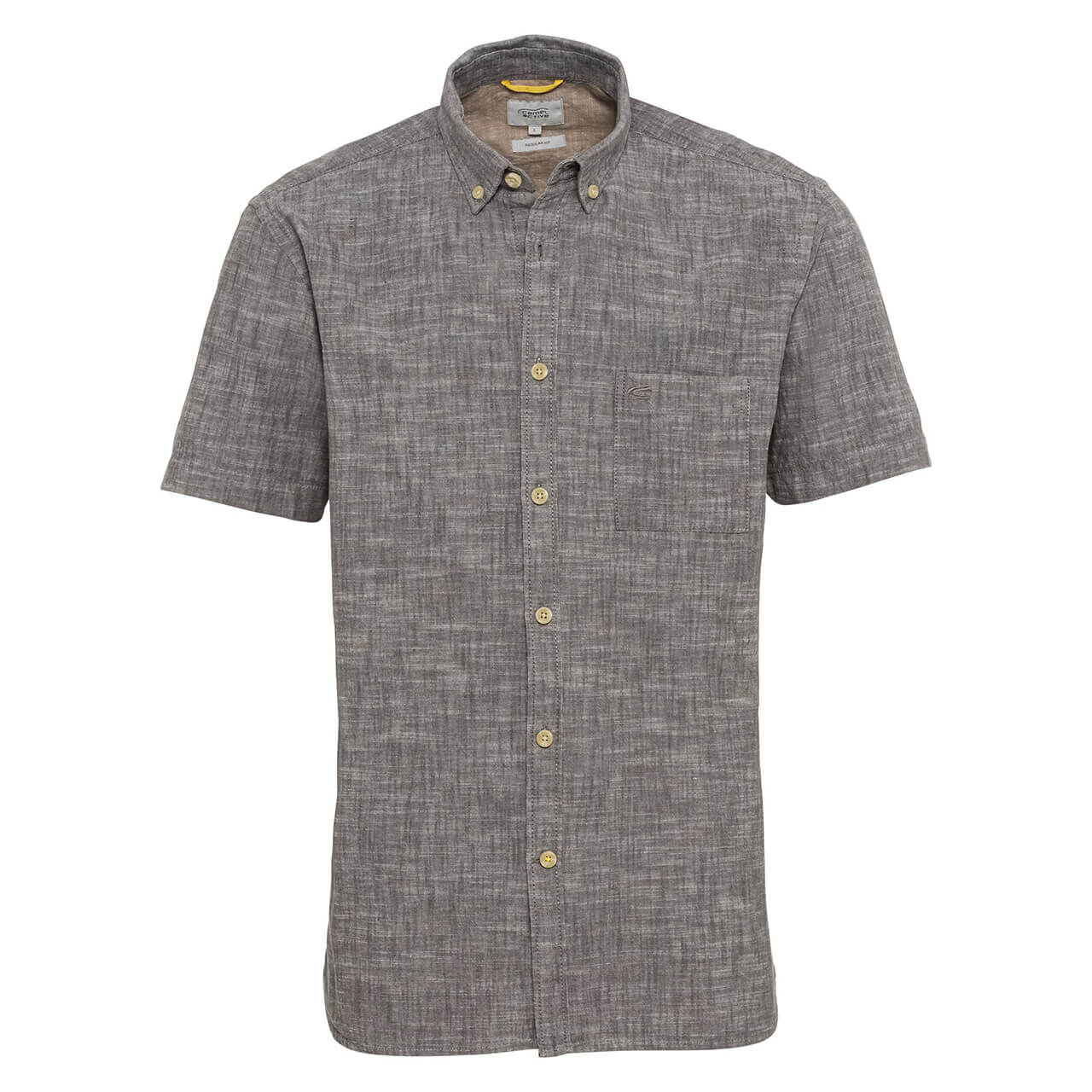 Camel active Herren 1/2 Arm Hemd shadow grey