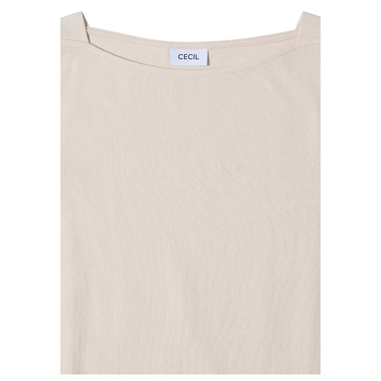 Cecil Damen 3/4 Arm Shirt Basic Boatneck smooth sand beige creme