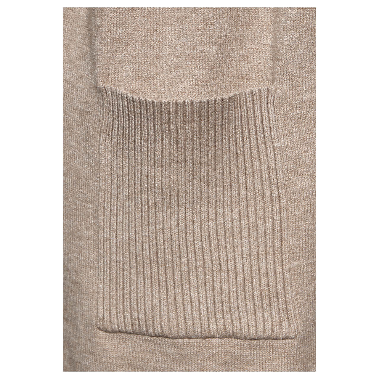 Street One Damen Long Strickjacke Cosy Open Cardigan warm taupe melange