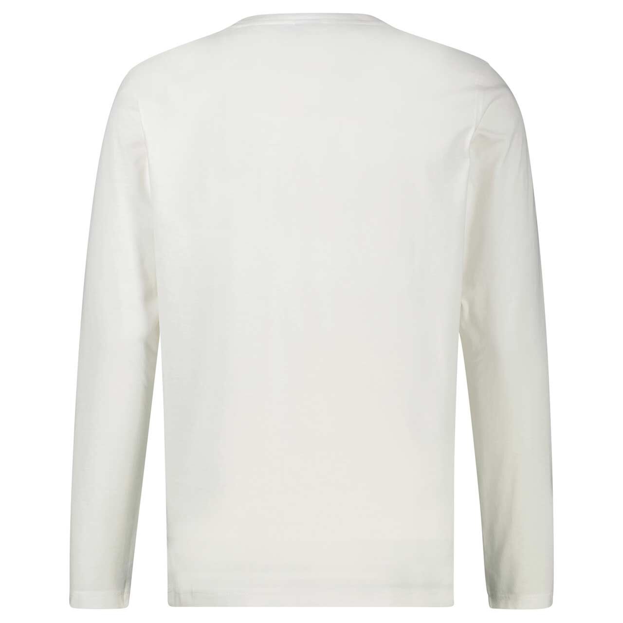 Herren Langarm Shirt von Lerros in Cremeweiß, Rückansicht
