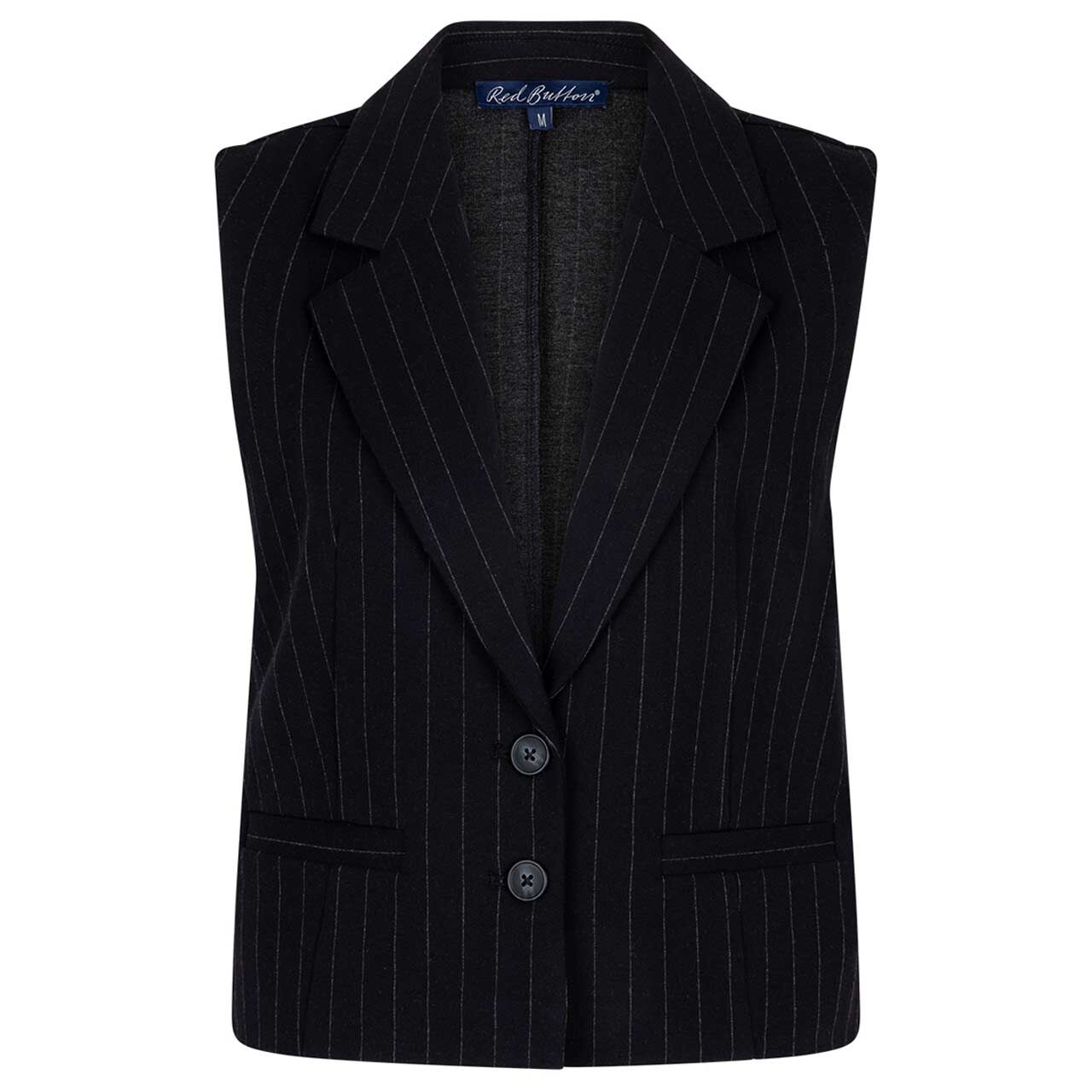 Red Button Damen Weste Punta Pinstripe black