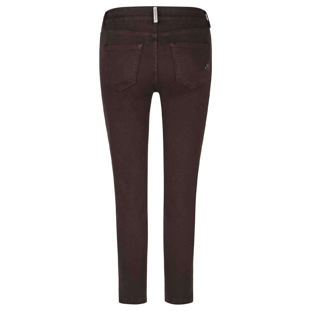 Damen Baumwollhose Italy V 7/8 Stretch Twill von Buena Vista in Dunkelbraun, Rückansicht
