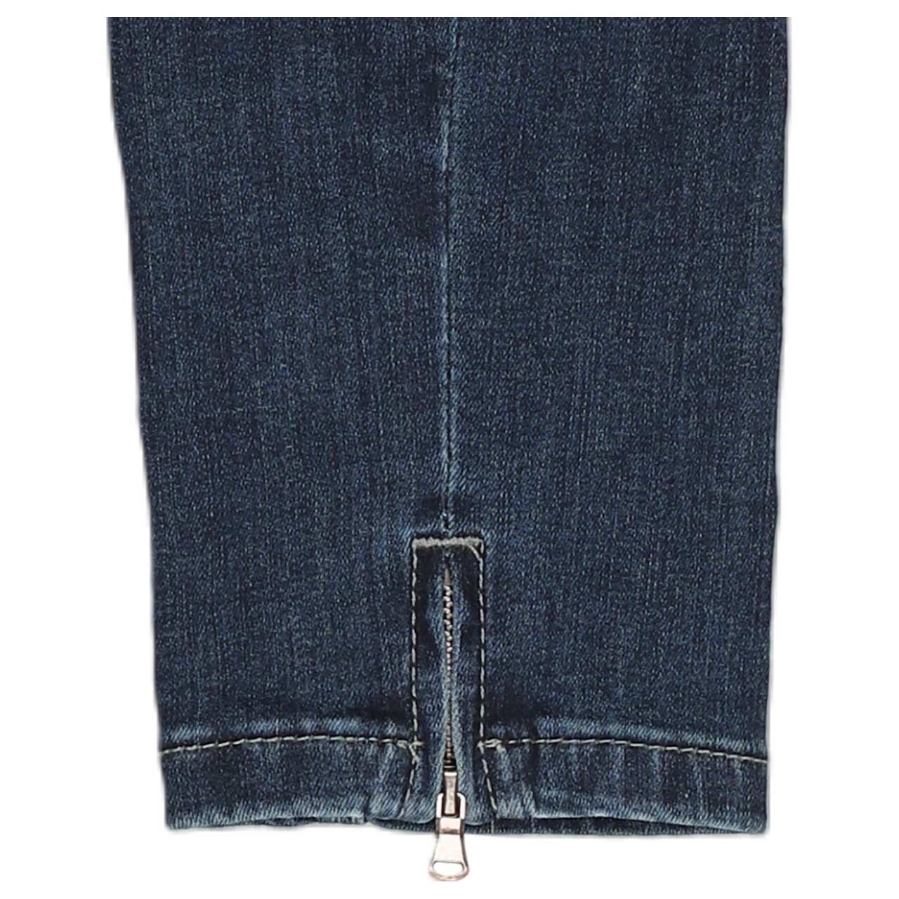 Damenjeans Italy V 7/8 Stretch Denim von Buena Vista in Dunkelblau angewaschen, Detailansicht Saum