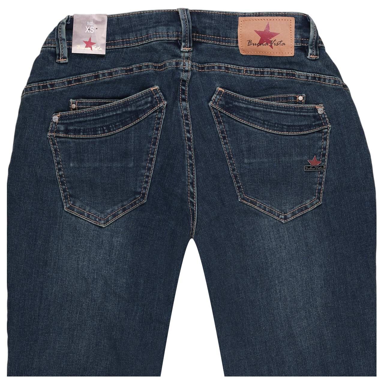 Damenjeans Malibu von Buena Vista in Blau verwaschen, detaillierte Rückansicht