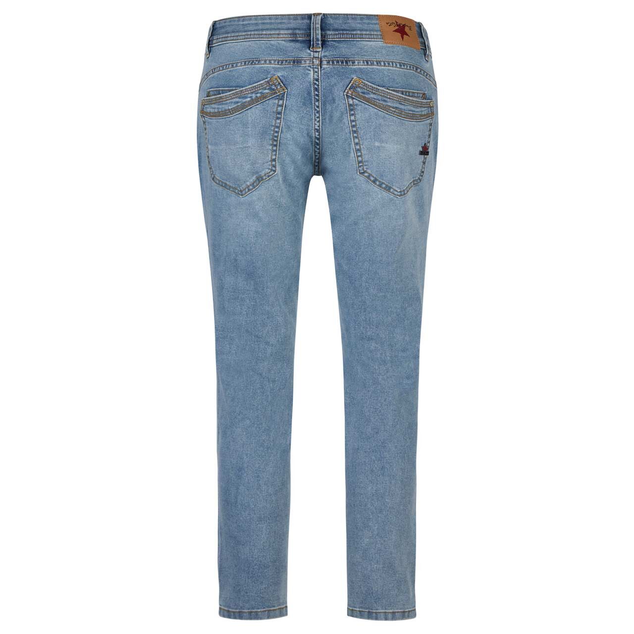 Damenjeans Malibu 7/8 Stretch Denim von Buena Vista in Hellblau angewaschen, Rückansicht