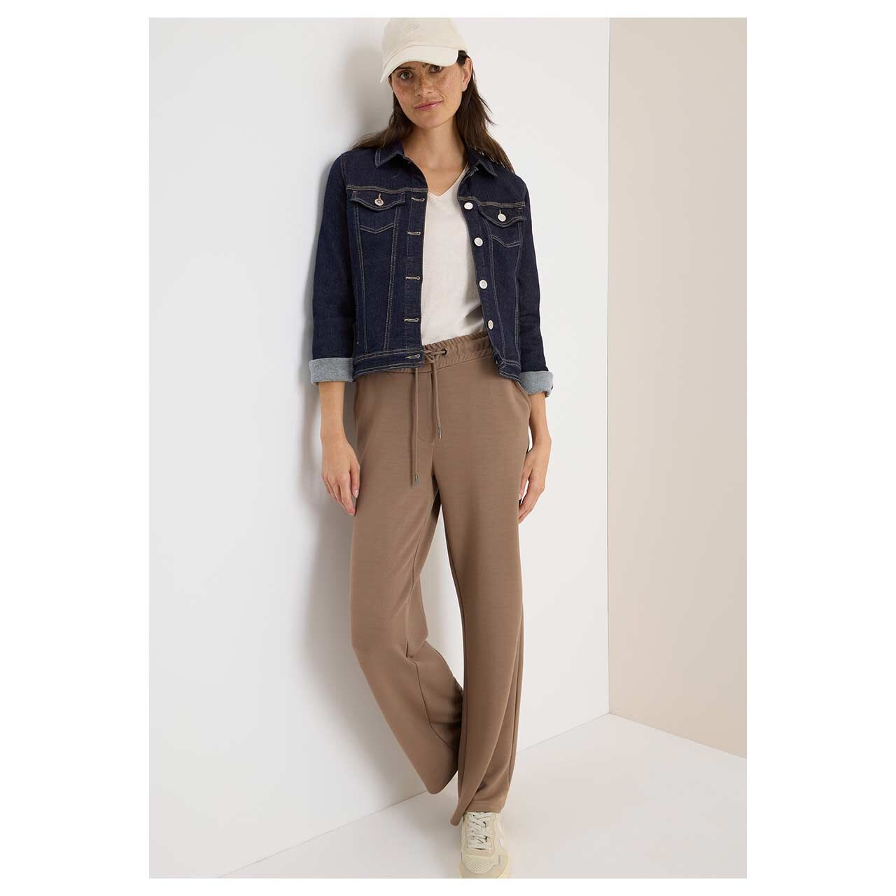 Damen Jeansjacke von Cecil in Dunkelblau, Ganzkörperansicht