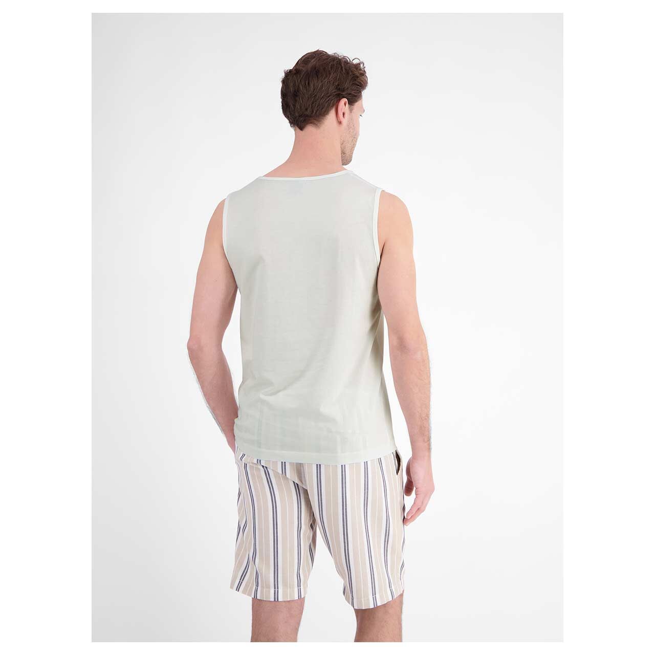 Herren Tank Top von Lerros in Cremeweiß, Rückansicht am Model