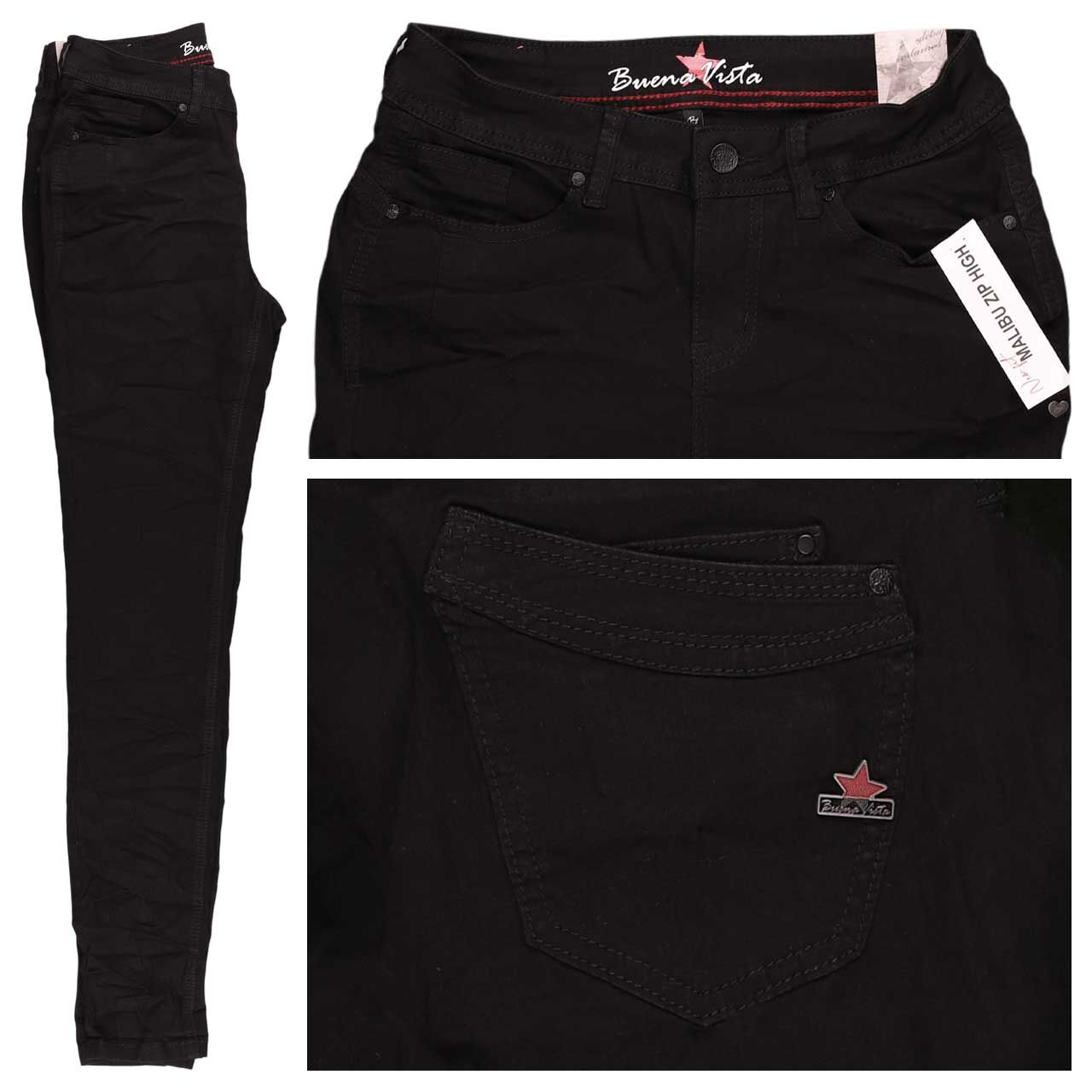 Buena Vista Malibu-Zip High Stretch Twill Baumwollhose soft black Buena Vista Malibu-Zip High Stretch Twill Baumwollhose soft black