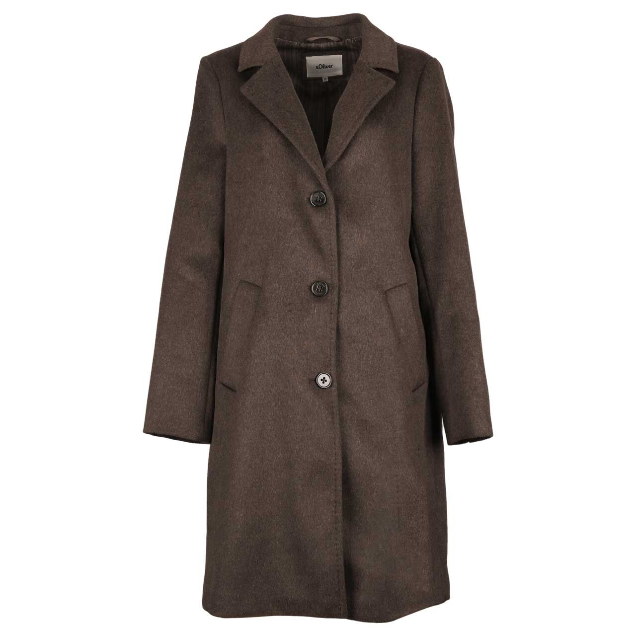 s.Oliver Damen Mantel dark brown