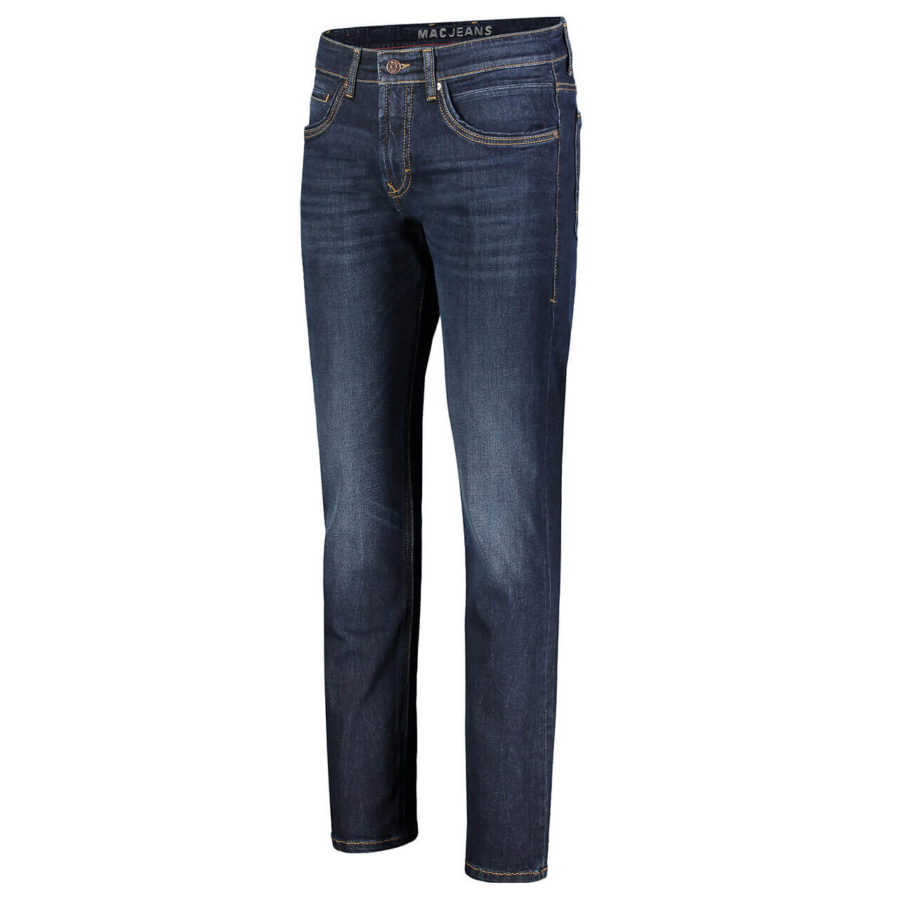 mac-arne-pipe-jeans-darkblue-H781-seite MAC Jeans Flexx Arne Pipe für Herren in Dunkelblau verwaschen, FarbNr.: H781