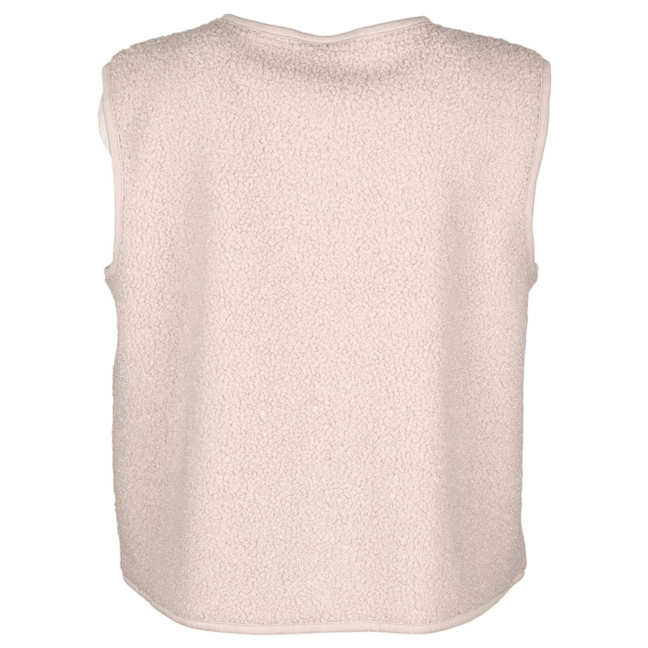 Damen Weste Curly Fake Wool Vest von Cecil in Cremeweiß, Rückansicht