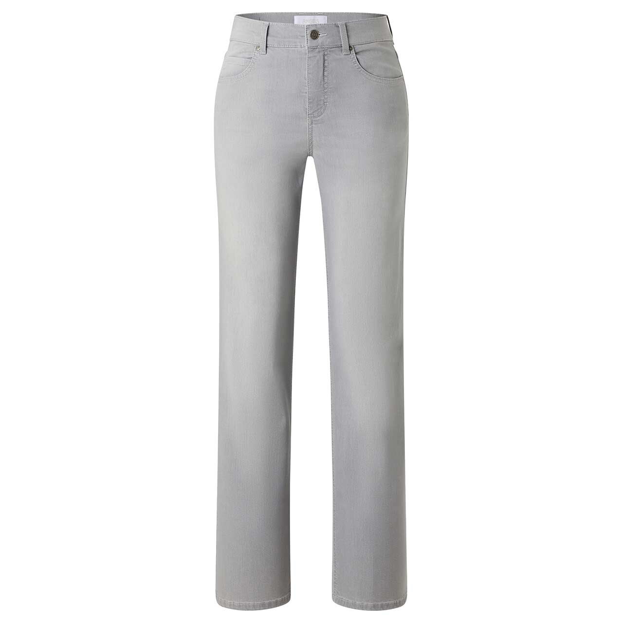Damenjeans Lara von Angels in Hellgrau angewaschen, Vorderansicht