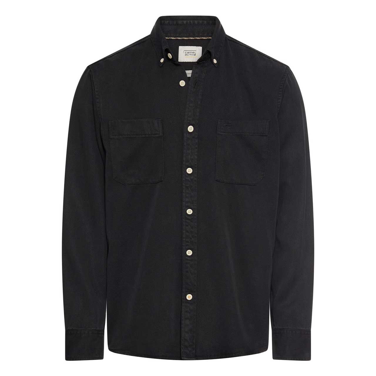 Camel active Herren Langarm Hemd asphalt grey