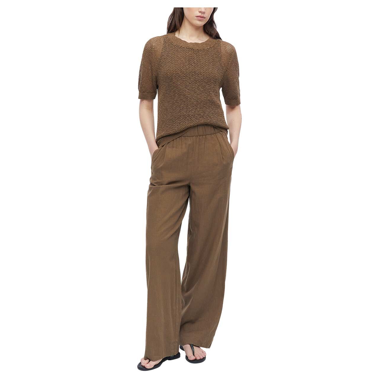 Damen Kurzarm Pullover von s.Oliver in Braun, Ganzkörperansicht am Model