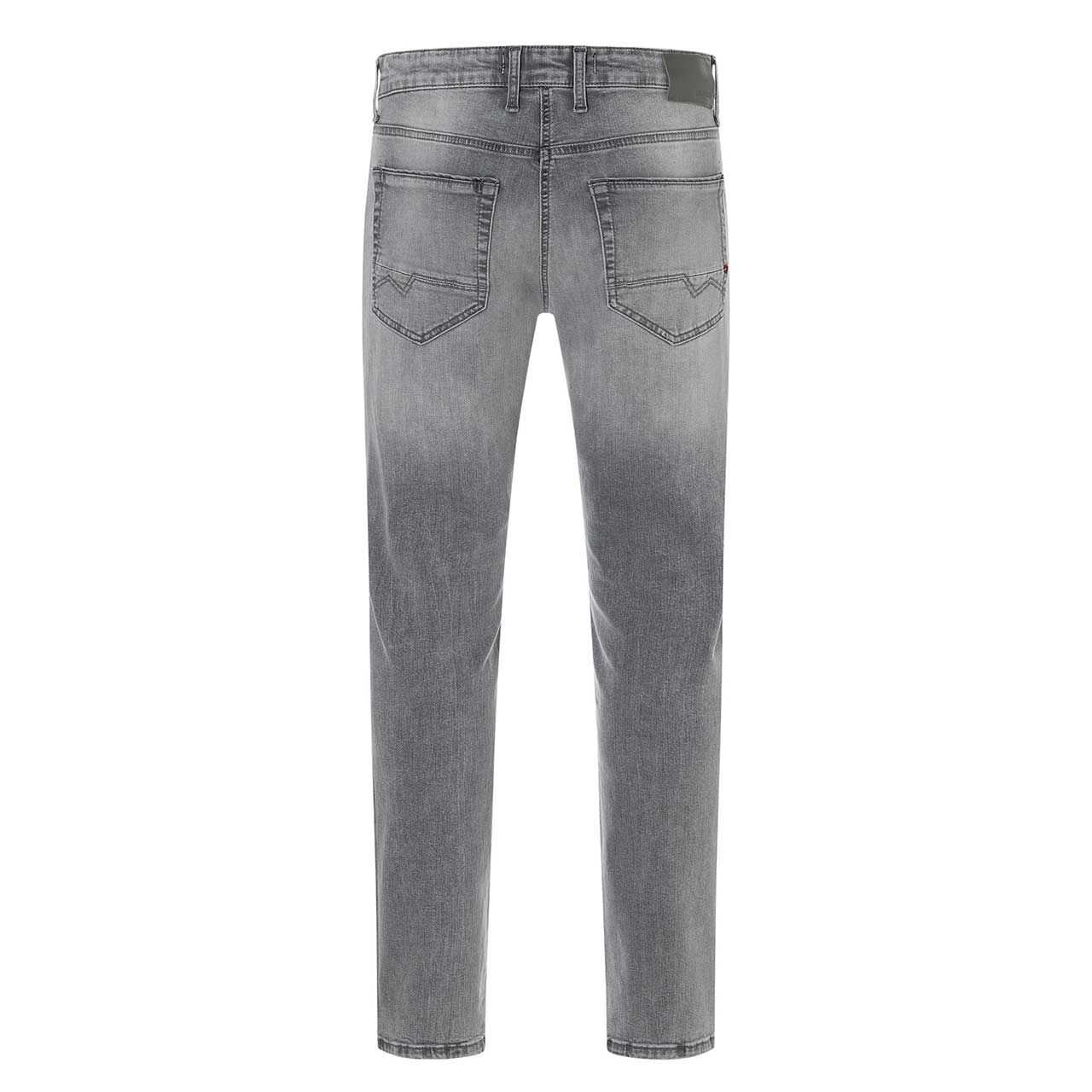 Stretch Herrenjeans Arne Pipe Driver von MAC in Hellgrau verwaschen, Rückansicht