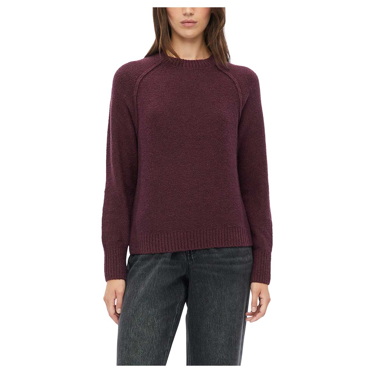 s.Oliver Damen Pullover in Bordeauxrot , Vorderansicht am Model