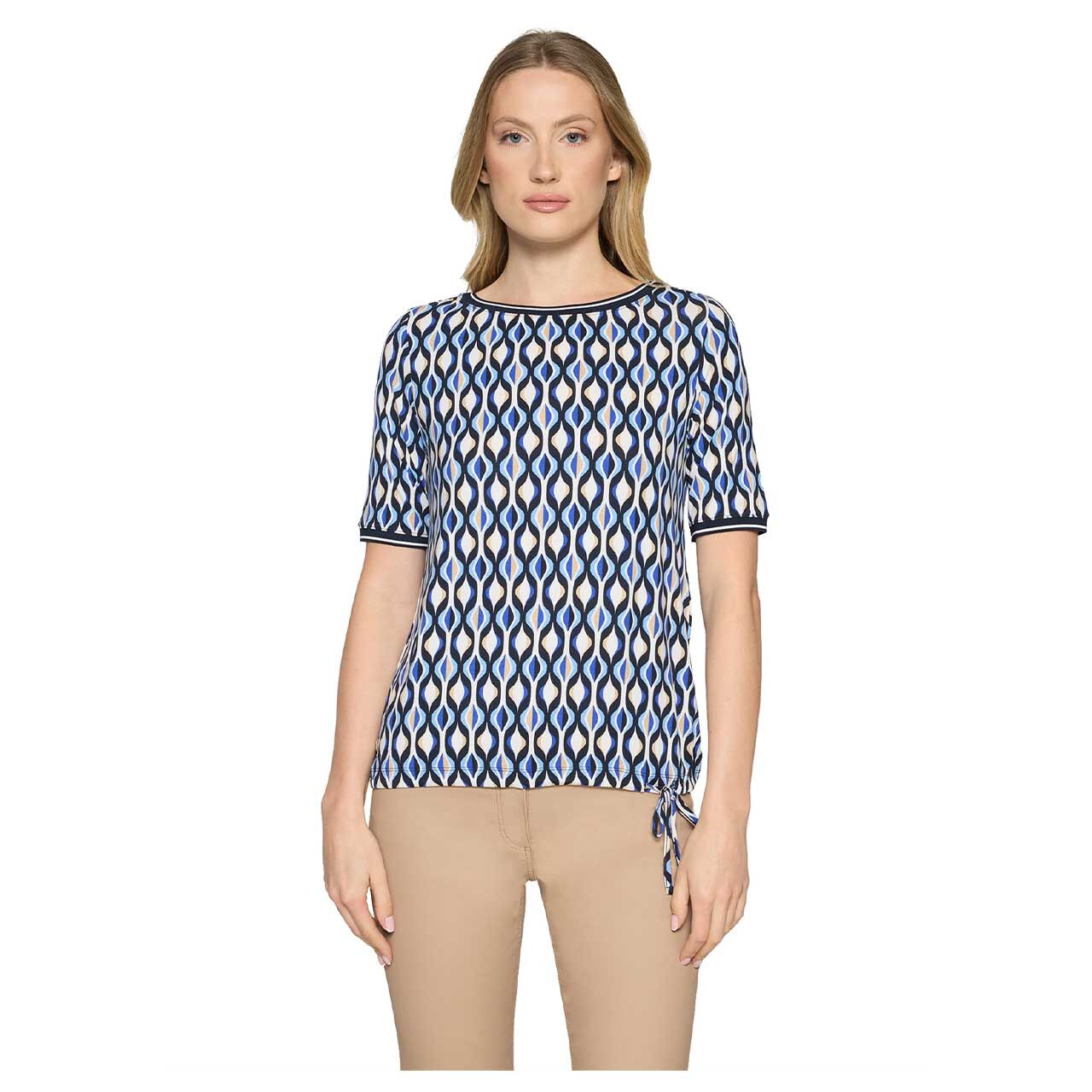 Damen T-Shirt von Betty Barclay in Blau mit Print, Vorderansicht am Model