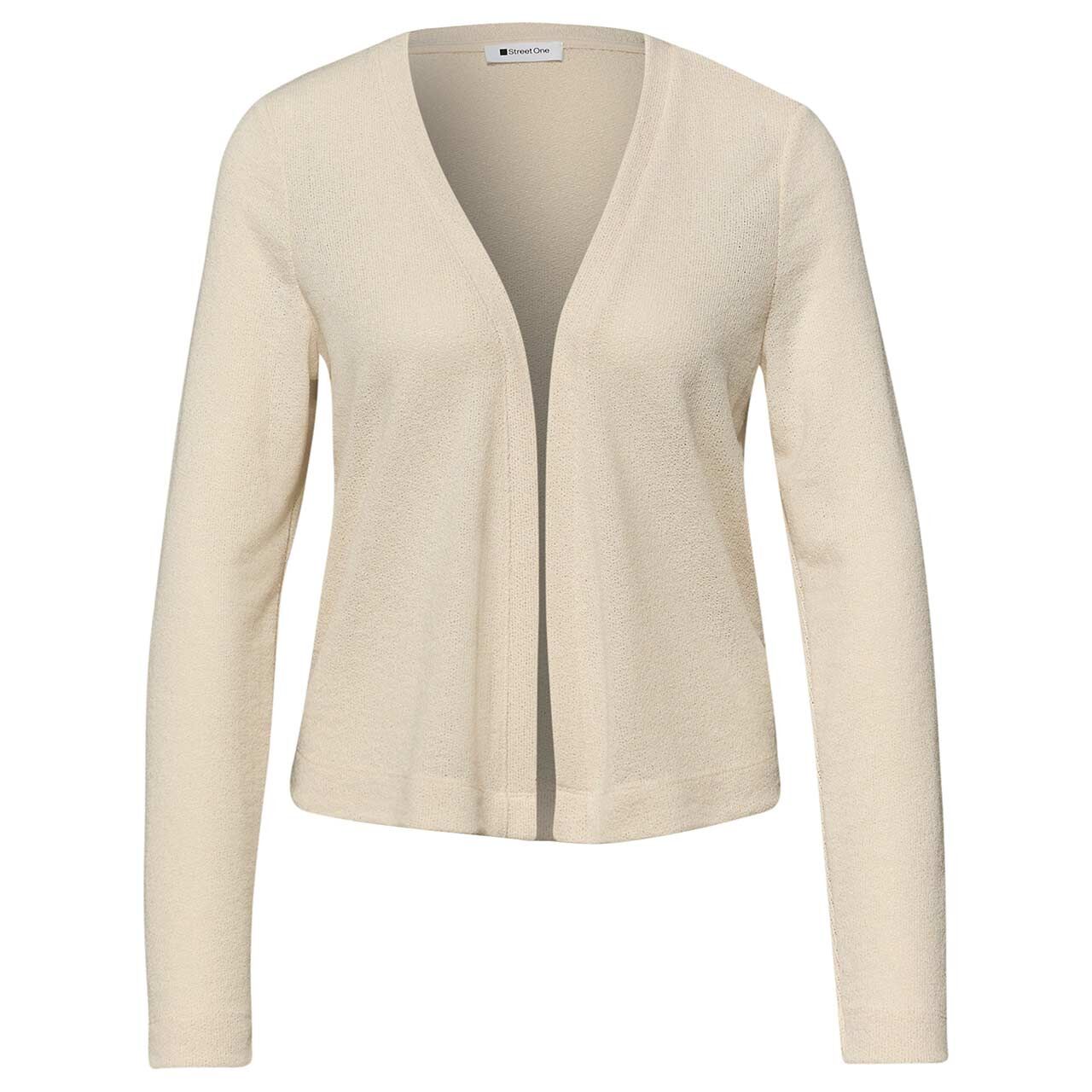 Street One Damen Strickjacke Nette Knit Look smoke beige
