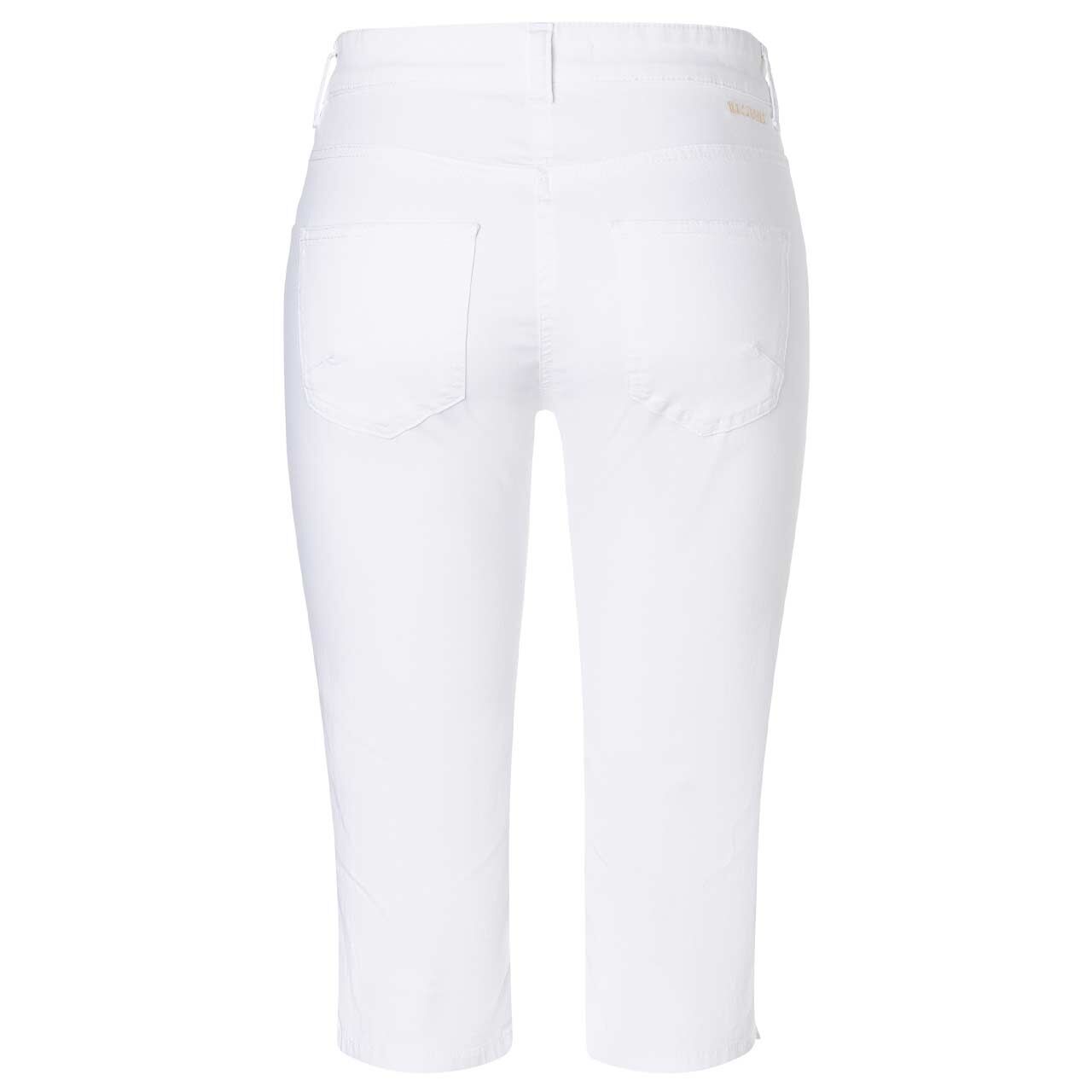 Damen 3/4 Baumwollhose Capri von MAC in Weiß, Rückansicht