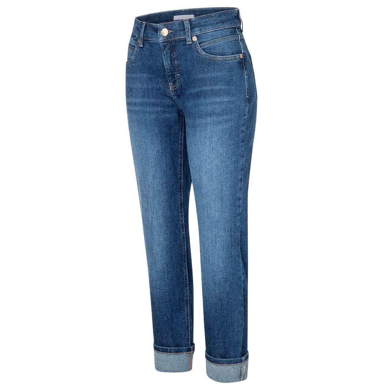 Damen Ankle Jeans Sue Cropped von MAC in Blau angewaschen, Seitenansicht