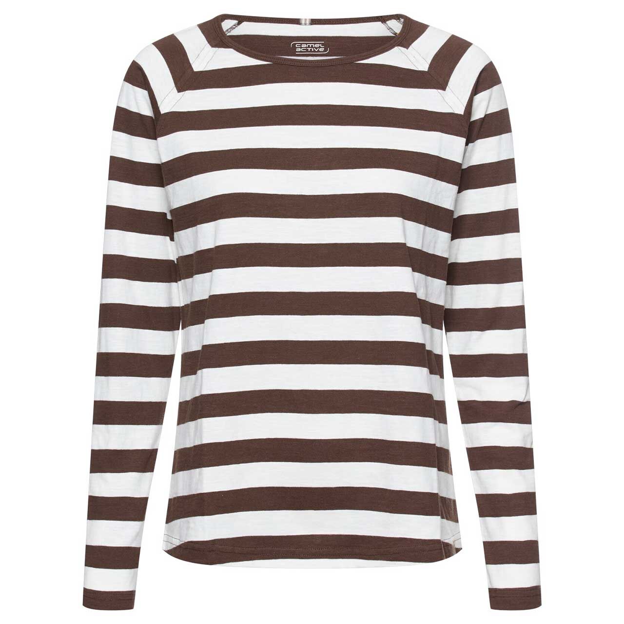 Camel active Damen Langarm Shirt brown stripes