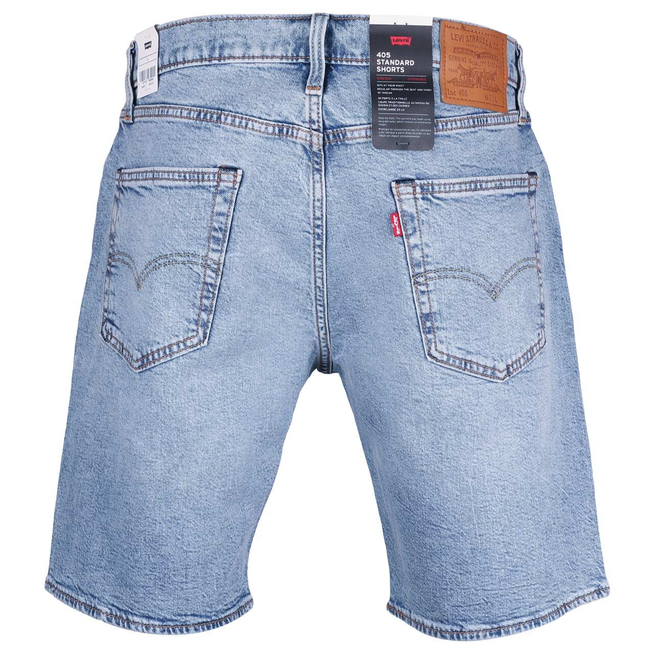 Herren Jeans Bermuda 405 von Levi's® in Hellblau angewaschen, Rückansicht